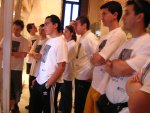 I ragazzi assistono alla presentazione del museo